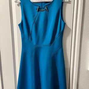 Ivanka Trump Fit and Flare Bright Blue Dress